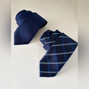 2 Boy’s Navy Blue Ties, sz 8-16